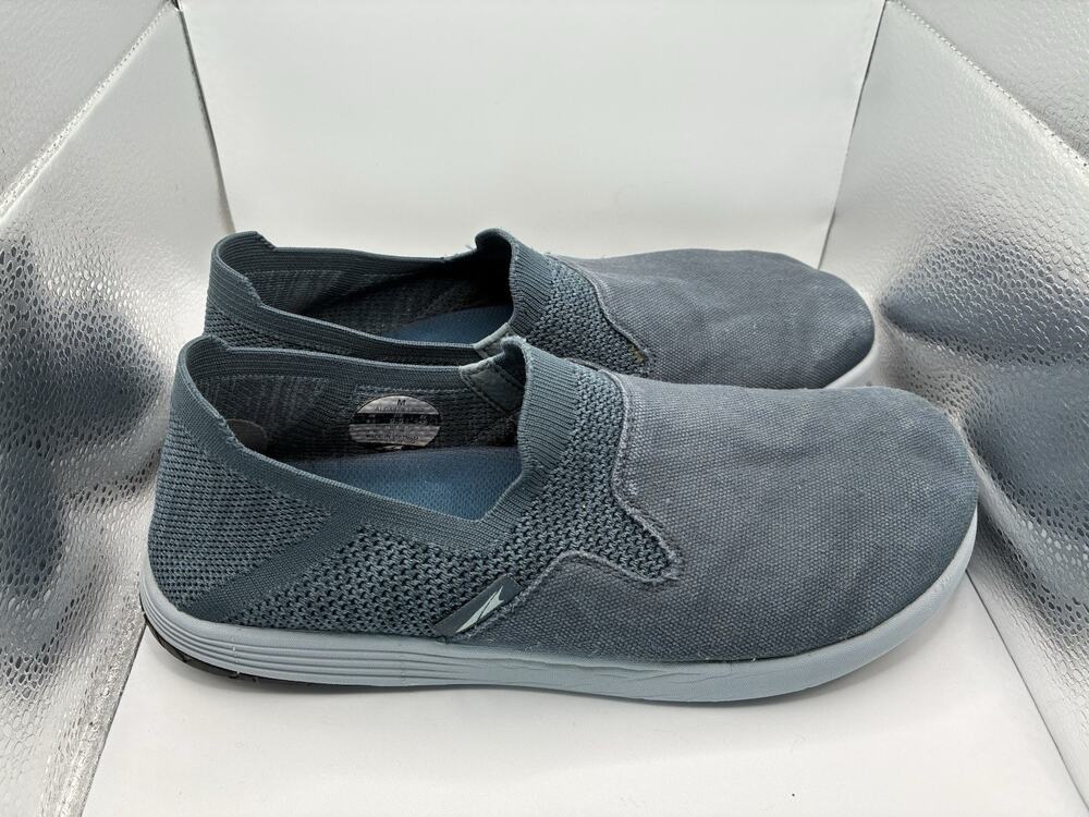 Altra Tokala 9.5 slip on sneakers blue knit zero drop wide toe box easy on